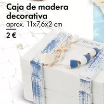Oferta de Caja De Madera Decorativa por 2€ en TEDi