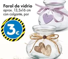 Oferta de Farol De Vidrio por 3€ en TEDi