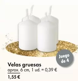 Oferta de Velas Gruesas por 1,55€ en TEDi
