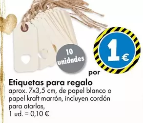 Oferta de Etiquetas Para Regalo por 0,1€ en TEDi
