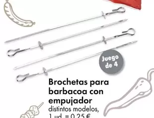 Oferta de Brochetas Para Barbacoa Con Empujador por 0,25€ en TEDi