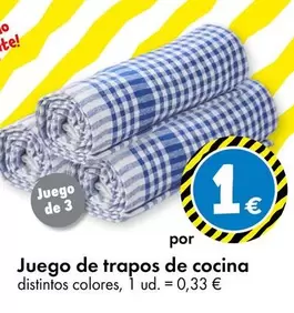Oferta de Juego De Trapos De Cocina  por 1€ en TEDi