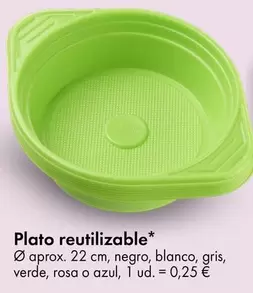 Oferta de Blanco - Plato Reutilizable por 0,25€ en TEDi