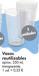Oferta de Vasos Reutilizables por 1€ en TEDi