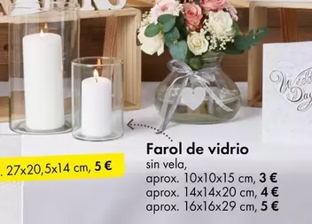 Oferta de Farol De Vidrio por 3€ en TEDi