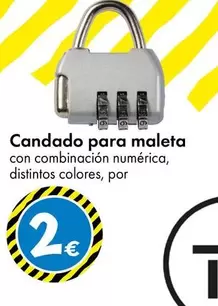 Oferta de Candado Para Maleta por 2€ en TEDi