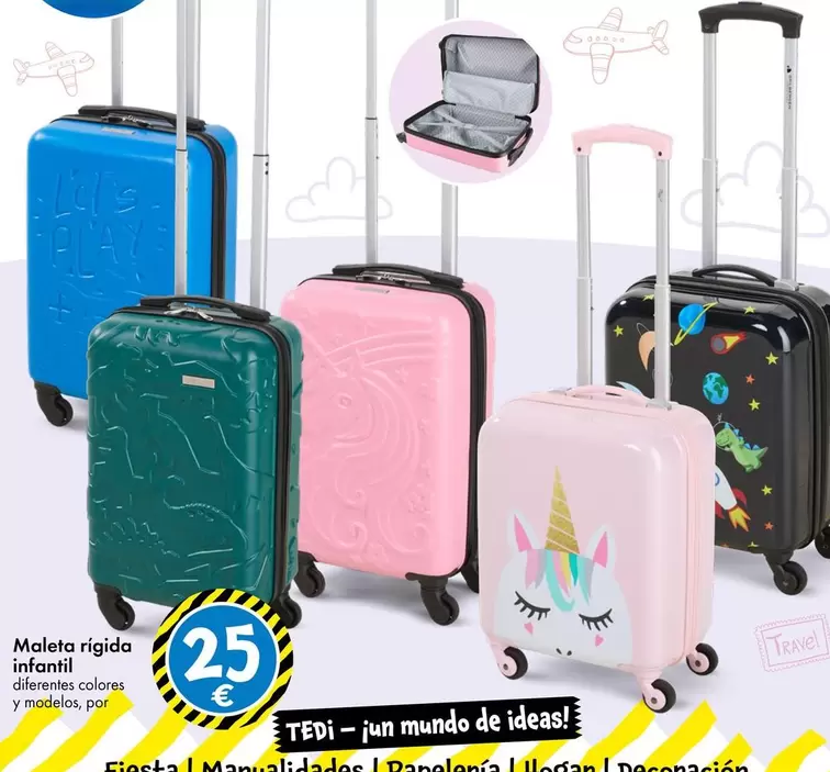 Oferta de Maleta Rígida Infantil  por 25€ en TEDi
