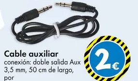 Oferta de Cable Auxiliar por 2€ en TEDi