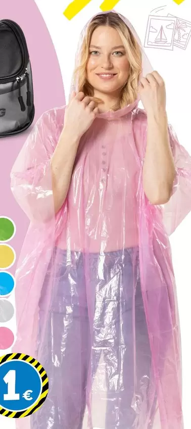 Oferta de Poncho Para Lluvia por 1€ en TEDi