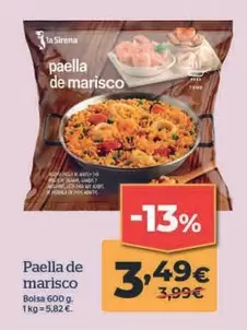 Oferta de La Sirena - Paella De Marisco por 3,49€ en La Sirena