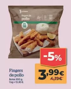 Oferta de Fingers De Pollo por 3,99€ en La Sirena
