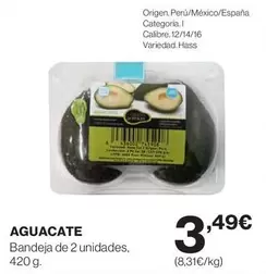 Oferta de Origen - Aguacate por 3,49€ en Hipercor