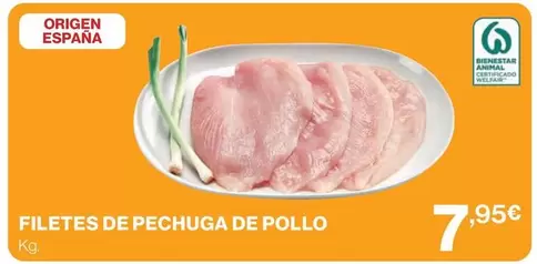 Oferta de Origen - Filetes De Pechuga De Pollo por 7,95€ en Hipercor
