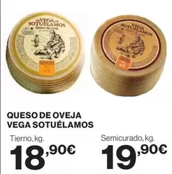 Oferta de Vega - Queso De Oveja por 18,9€ en Hipercor