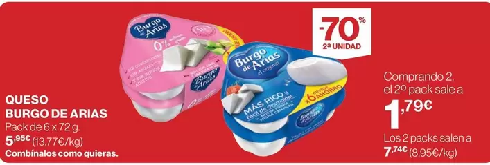 Oferta de Burgo de Arias - Queso por 5,49€ en Hipercor
