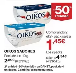 Oferta de OIKOS - Sabores por 2,89€ en Hipercor