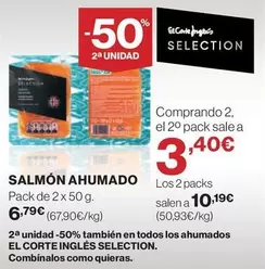 Oferta de Salmón Ahumado por 6,79€ en Hipercor
