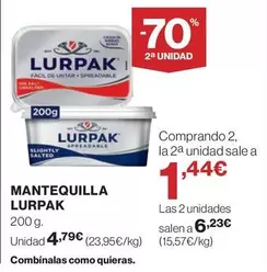 Oferta de Lurpak - Mantequilla por 4,79€ en Hipercor
