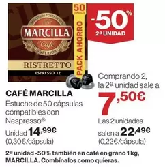 Oferta de Marcilla - Cafe por 14,99€ en Hipercor
