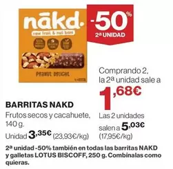Oferta de Nakd - Barritas por 3,35€ en Hipercor