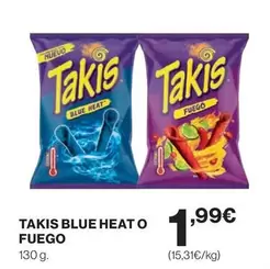 Oferta de Takis - Blue Heat O Fuego por 1,99€ en Hipercor