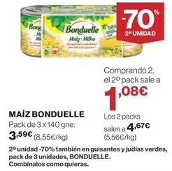 Oferta de Bonduelle - Maíz por 3,59€ en Hipercor