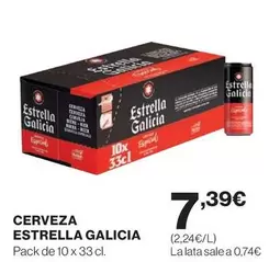 Oferta de Estrella Galicia - Cerveza por 7,39€ en Hipercor