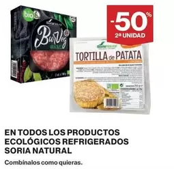 Oferta de Soria Natural - En Todos Los Productos Ecologicos Refrigerados en Hipercor