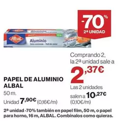 Oferta de Albal - Papel De Aluminio por 7,9€ en Hipercor