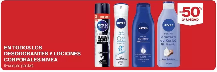 Oferta de Nivea - En Todos Los Desodorantes Y Lociones Corporales en Hipercor