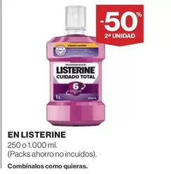 Oferta de Listerine - En Cuidao Total 6-7 en Hipercor