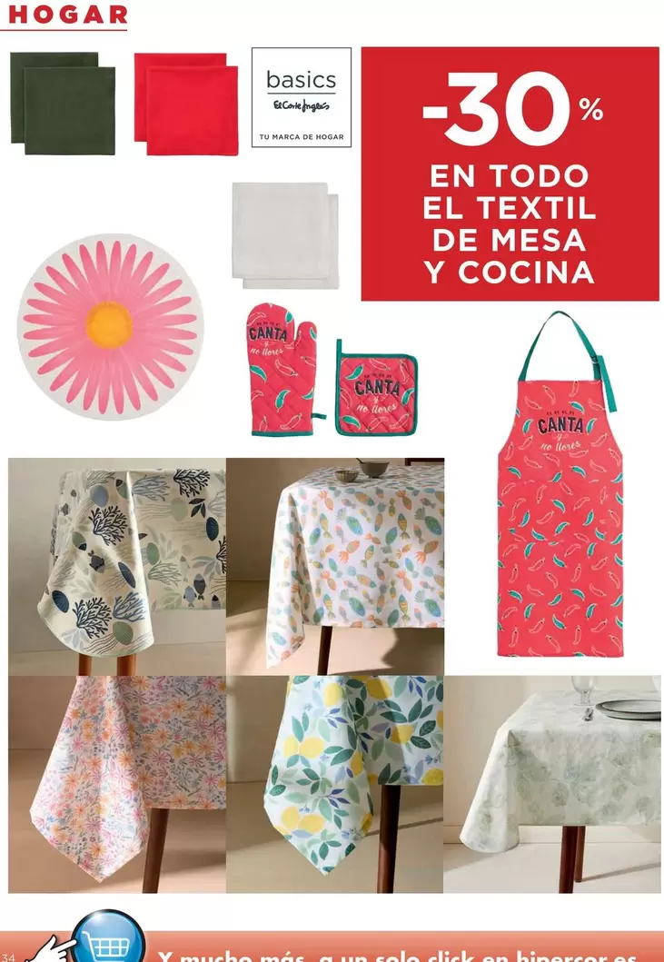 Oferta de Solo - En Todo El Textil De Mesa Y Cocina en Hipercor