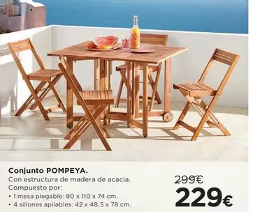 Oferta de Conjunto Pompeya por 229€ en Hipercor