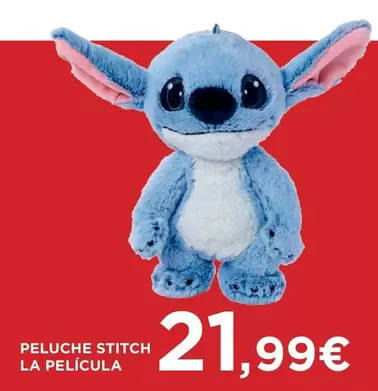 Oferta de Stitch - Peluche Stitch La Pelicula por 21,99€ en Hipercor