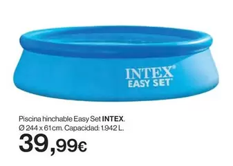 Oferta de Intex - Piscina Hinchable Easy Set por 39,99€ en Hipercor
