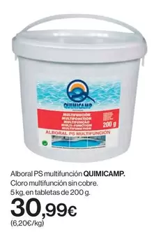 Oferta de Quimicamp - Alboral Ps Multifunción Cloro Multifuncion Sin Cobre por 30,99€ en Hipercor