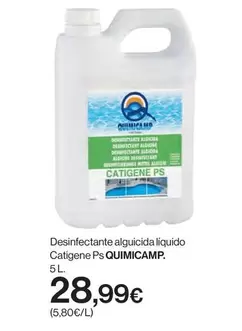 Oferta de Quimicamp - Desinfectante Alguicida Líquido por 28,99€ en Hipercor