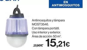 Oferta de Antimosquitos Y Lámpara Most3546 por 15,21€ en Hipercor