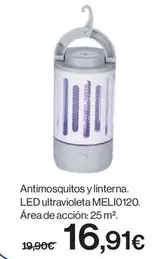 Oferta de Antimosquitos Y Linterna. Led Ultravioleta por 16,91€ en Hipercor