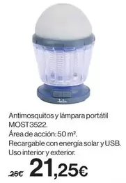 Oferta de Solar - Antimosquitos Y Lámpara Portátil por 21,25€ en Hipercor