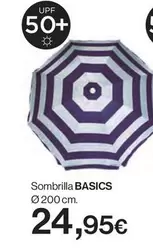Oferta de Sombrilla Basics por 24,95€ en Hipercor