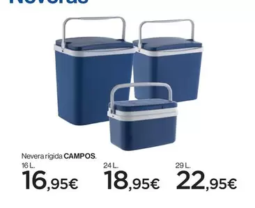 Oferta de Campos - Nevera Rigida por 16,95€ en Hipercor