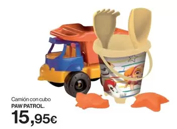 Oferta de Paw patrol - Camion Con Cubo por 15,95€ en Hipercor