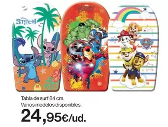 Oferta de Stitch - Tabla De Surf 84 Cm. por 24,95€ en Hipercor