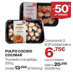 Oferta de Cocimar - Pulpo Cocido por 13,5€ en El Corte Inglés