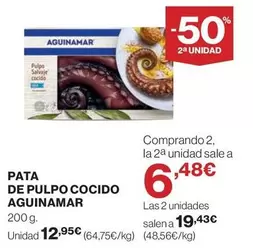 Oferta de Aguinamar - Pata De Pulpo Cocido por 12,95€ en El Corte Inglés