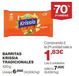Oferta de Krissia - Barritas Tradicionales por 6,09€ en El Corte Inglés