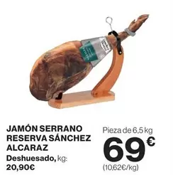 Oferta de Sánchez Alcaraz - Jamón Serrano Reserva por 69€ en El Corte Inglés