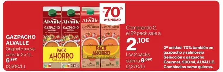 Oferta de Alvalle - Gazpacho por 9,09€ en El Corte Inglés