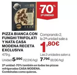 Oferta de Bianca - Pizza  Con Funghi Trifolati Y Nata por 5,99€ en El Corte Inglés
